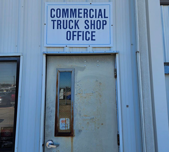 Commercial truck shop office at AutoNation Ford South Fort Worth