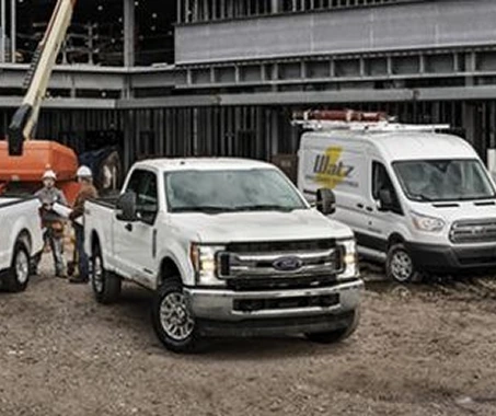 Ford mobile service van outside the dealership